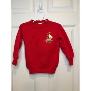 Vintage 1993 Barney Sailor Red Sweatshirt Size 3T made in USA